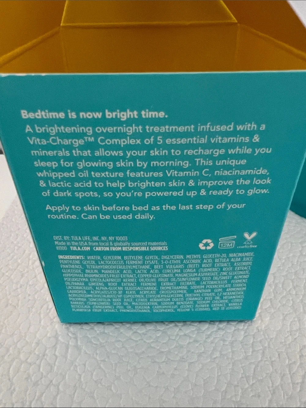 Tula Skincare bedtime Bright™ Overnight Brightening Treatment